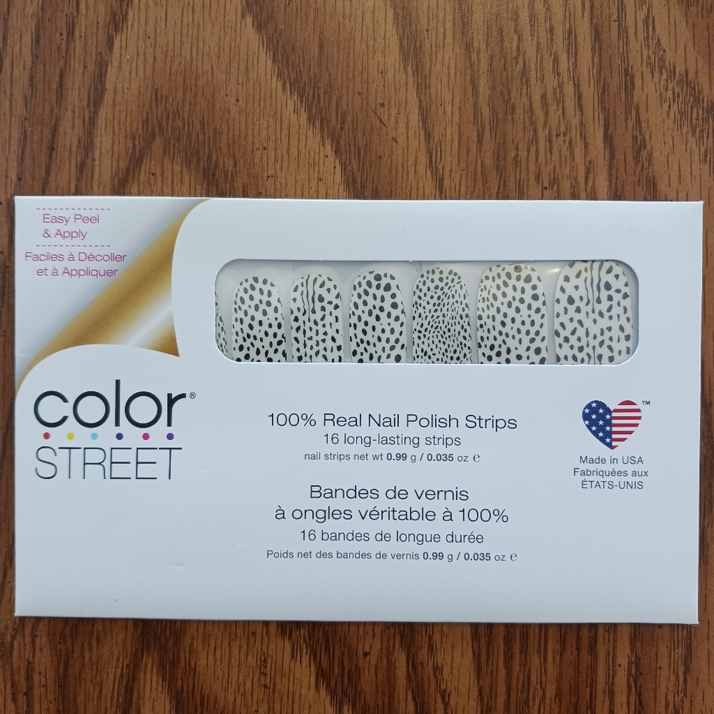 Color Street Purr Diem Black Clear Animal Print Nail Polish Strips - Picture 2 of 4